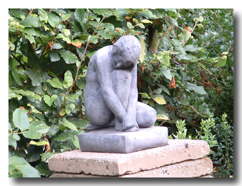 beeld in de tuin